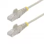 StarTech.com 7 m pilkas plonas CAT6 Ethernet kabelis, be užkablių, 100W PoE, UTP, LSZH, 28AWG gryna vario viela, plonas RJ45 tinklo jungiamasis laidas su įtempimo mažinimu, individualiai išbandytas