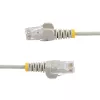 StarTech.com 7 m pilkas plonas CAT6 Ethernet kabelis, be užkablių, 100W PoE, UTP, LSZH, 28AWG gryna vario viela, plonas RJ45 tinklo jungiamasis laidas su įtempimo mažinimu, individualiai išbandytas