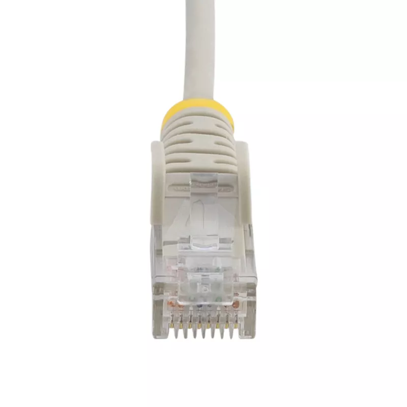 StarTech.com 7 m pilkas plonas CAT6 Ethernet kabelis, be užkablių, 100W PoE, UTP, LSZH, 28AWG gryna vario viela, plonas RJ45 tinklo jungiamasis laidas su įtempimo mažinimu, individualiai išbandytas