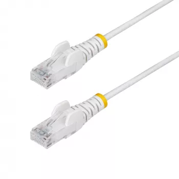 StarTech.com 10m baltas plonas CAT6 Ethernet kabelis, be užkabinimų, 100W PoE, UTP, LSZH, 28AWG gryna vario viela, plonas RJ45 tinklo laidas su įtempimo mažinimo elementais, individualiai išbandytas