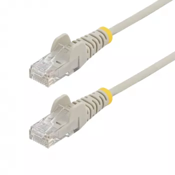 StarTech.com 10 m pilkas plonas CAT6 Ethernet kabelis, be užkablių, 100W PoE, UTP, LSZH, 28AWG gryna varinė viela, plonas RJ45 tinklo jungiamasis laidas su įtempimo mažinimo elementais, individualiai išbandytas