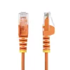 StarTech.com 10 m oranžinis plonas CAT6 Ethernet kabelis, be užkliuvimo, 100W PoE, UTP, LSZH, 28AWG gryna vario viela, plonas RJ45 tinklo jungiamasis laidas su įtempimo mažinimu, individualiai išbandytas