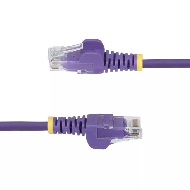 StarTech.com 10m purpurinis plonas CAT6 Ethernet kabelis, be užkliuvimų, 100W PoE, UTP, LSZH, 28AWG gryna varinė viela, plonas RJ45 tinklo laidinys su įtempimo mažinimo elementais, individualiai išbandytas