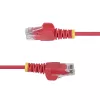 StarTech.com 15m raudonas plonas CAT6 Ethernet kabelis, be užkabinimų, 100W PoE, UTP, LSZH, 28AWG gryna varinė viela, plonas RJ45 tinklo jungiamasis laidas su įtempimo mažinimo elementais, individualiai išbandytas