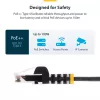 StarTech.com 15m raudonas plonas CAT6 Ethernet kabelis, be užkabinimų, 100W PoE, UTP, LSZH, 28AWG gryna varinė viela, plonas RJ45 tinklo jungiamasis laidas su įtempimo mažinimo elementais, individualiai išbandytas