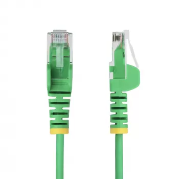 StarTech.com 15 m žalias plonas CAT6 Ethernet kabelis, be užkabinimų, 100W PoE, UTP, LSZH, 28AWG gryna varinė viela, plonas RJ45 tinklo jungiamasis laidas su atramomis, individualiai išbandytas