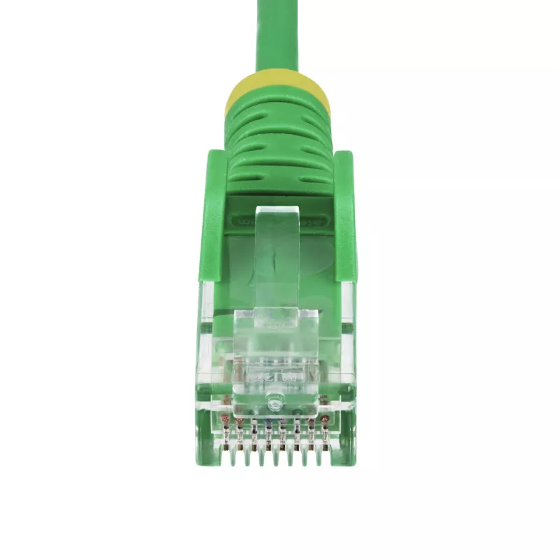 StarTech.com 15 m žalias plonas CAT6 Ethernet kabelis, be užkabinimų, 100W PoE, UTP, LSZH, 28AWG gryna varinė viela, plonas RJ45 tinklo jungiamasis laidas su atramomis, individualiai išbandytas