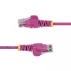 StarTech.com 7 m rožinis plonas CAT6 eterneto kabelis, be užkliuvimų, 100W PoE, UTP, LSZH, 28AWG gryna varinė viela, plonas RJ45 tinklo jungiamasis laidas su įtempimo mažinimo elementais, individualiai išbandytas