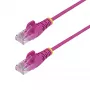 StarTech.com 5 m rožinis plonas CAT6 eterneto kabelis, be užkabinimų, 100 W PoE, UTP, LSZH, 28AWG gryna varinė viela, plonas RJ45 tinklo jungiamasis laidas su įtempimo mažinimu, individualiai išbandytas