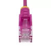 StarTech.com 5 m rožinis plonas CAT6 eterneto kabelis, be užkabinimų, 100 W PoE, UTP, LSZH, 28AWG gryna varinė viela, plonas RJ45 tinklo jungiamasis laidas su įtempimo mažinimu, individualiai išbandytas
