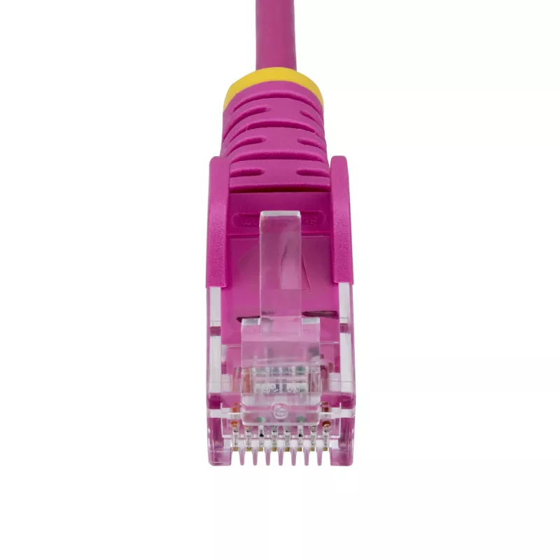 StarTech.com 5 m rožinis plonas CAT6 eterneto kabelis, be užkabinimų, 100 W PoE, UTP, LSZH, 28AWG gryna varinė viela, plonas RJ45 tinklo jungiamasis laidas su įtempimo mažinimu, individualiai išbandytas