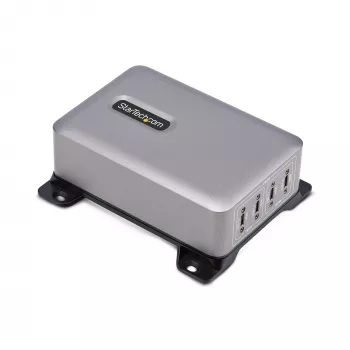 StarTech.com 4 prievadų kelių įrenginių USB-C įkroviklis, 240 W bendra galia, vienas prievadas 140 W EPR, PD 3.1, varžtiniai prievadai, su laikikliu montavimui ant paviršiaus