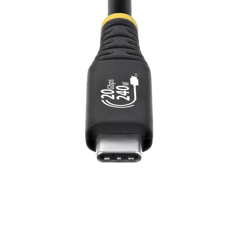 StarTech.com 2 m USB4 laidas, 20 Gbps, USB-IF sertifikuotas USB-C, 240 W PD EPR, 4K 120 Hz DP 1.4, TPE apvalkalas, juodas