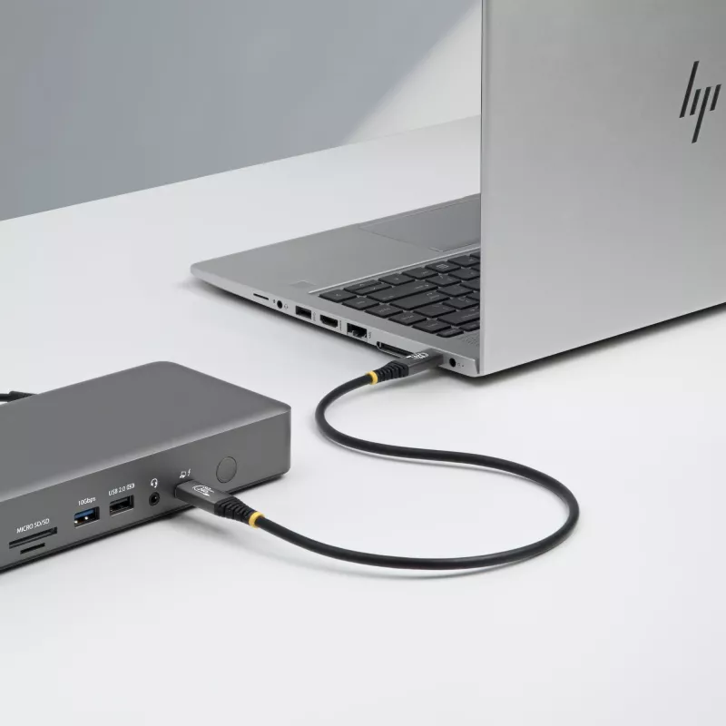 StarTech.com 1m USB4 laidas, 80Gbps, USB-IF sertifikuotas USB-C laidas, 240W PD, 8K 120Hz/4K 240Hz DP2.1 DP80, TPE apvalkalas, suderinamas su Thunderbolt 4 - juodas USB-C laidas