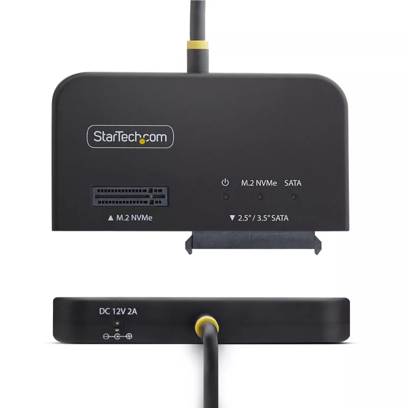 StarTech.com USB-C/USB-A prie M.2 NVMe ir 2,5 col./3,5 col. SATA adapteris, 10Gbps, be įrankių, išorinis SSD/HDD skaitytuvas, B+M/M-Key