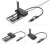 StarTech.com USB-C/USB-A prie M.2 NVMe ir 2,5 col./3,5 col. SATA adapteris, 10Gbps, be įrankių, išorinis SSD/HDD skaitytuvas, B+M/M-Key