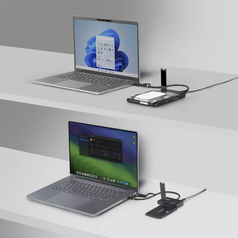 StarTech.com USB-C/USB-A prie M.2 NVMe ir 2,5 col./3,5 col. SATA adapteris, 10Gbps, be įrankių, išorinis SSD/HDD skaitytuvas, B+M/M-Key
