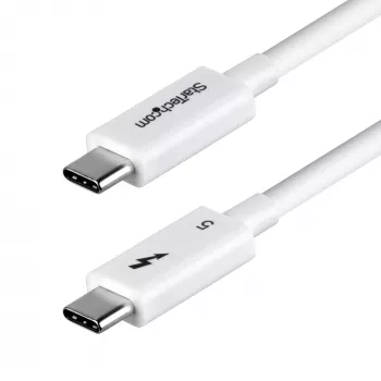 StarTech.com 2,6 pėdų (80 cm) Thunderbolt 5 laidas, 80 Gbps / iki 120 Gbps, 240 W PD, 8K 60 Hz, sertifikuotas Thunderbolt laidas, suderinamas su Thunderbolt 4 / USB4 / USB-C – baltas