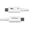 StarTech.com 2,6 pėdų (80 cm) Thunderbolt 5 laidas, 80 Gbps / iki 120 Gbps, 240 W PD, 8K 60 Hz, sertifikuotas Thunderbolt laidas, suderinamas su Thunderbolt 4 / USB4 / USB-C – baltas