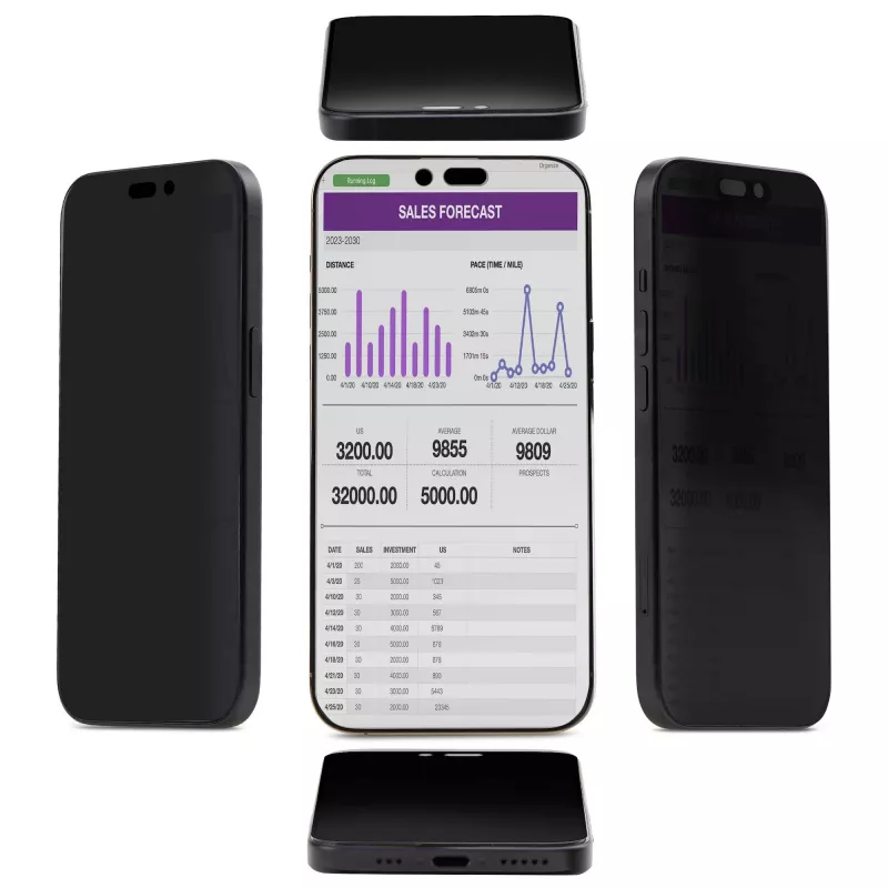 StarTech.com 4 krypčių 360 privatumo ekrano apsauga, skirta iPhone 16 Pro Max, palaiko portretinę / kraštovaizdžio orientaciją, liečiama, grūdintas stiklas, 4 krypčių filtras, TAA