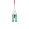 StarTech.com 50m (164ft) LC į LC (UPC) OM4 daugiamodis šviesolaidinis kabelis, Erika Violet, 50/125µm, 40G/100G, LOMMF/VCSEL, Uniboot šviesolaidinis trumpiklis, OFNR