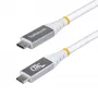 StarTech.com USB4 kabelis 1m, 80Gbps, USB-IF sertifikuotas USB-C, 240W PD, 8K 120Hz/4K 240Hz DP2.1, TPE apvalkalas, suderinamas su Thunderbolt 4 - baltas
