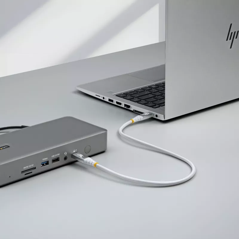 StarTech.com USB4 kabelis 1m, 80Gbps, USB-IF sertifikuotas USB-C, 240W PD, 8K 120Hz/4K 240Hz DP2.1, TPE apvalkalas, suderinamas su Thunderbolt 4 - baltas
