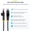 StarTech.com 25 cm raudonas plonas CAT6 Ethernet kabelis, be užkablių, 100W PoE, UTP, LSZH, 28AWG gryna vario viela, plonas RJ45 tinklo jungiamasis laidas su įtempimo mažinimu, individualiai išbandytas