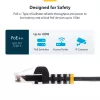 StarTech.com 25 cm raudonas plonas CAT6 Ethernet kabelis, be užkablių, 100W PoE, UTP, LSZH, 28AWG gryna vario viela, plonas RJ45 tinklo jungiamasis laidas su įtempimo mažinimu, individualiai išbandytas
