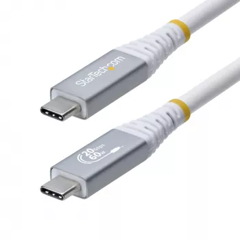 StarTech.com USB4 laidas 3m (10ft), 20Gbps, USB-IF sertifikuotas USB-C, 60W PD, 4K 120Hz DP 1.4, TPE apvalkalas, baltas