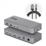 StarTech.com dviejų monitorių USB-C dokavimo stotelė, HDMI, 4K 60Hz, 100W nešiojamojo kompiuterio įkrovimas, 1GbE, be tvarkyklių, kelių monitorių dokas, skirta Windows