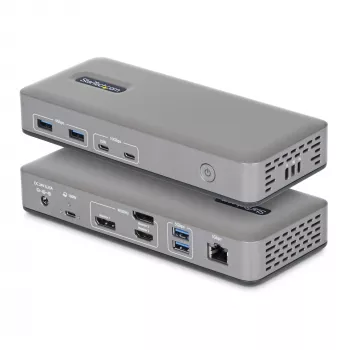 StarTech.com 199UE-USBC-DOCK nešiojamojo kompiuterio dokas / prievadų kartotuvas, laidinis, USB 3.2 Gen 2 (3.1 Gen 2) Type-C, pilka