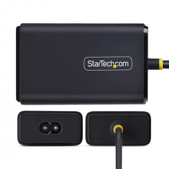 StarTech.com 65W USB-C nešiojamojo kompiuterio įkroviklis, 1,5 m integruotas USB-C kabelis, maitinimo adapteris, tinkamas Dell, XPS, HP ProBook, MacBook Pro, Microsoft Surface Pro