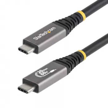 StarTech.com 3m USB4 laidas, 20Gbps, USB-IF sertifikuotas USB-C, 60W PD, 4K 120Hz DP 2.1, TPE apvalkalas, juodas