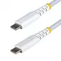 StarTech.com 1m (3ft) balta USB-C įkrovimo laidas, 60W (3A) PD, dviejų sluoksnių pintas nailono/TPE apvalkalas, tvirtas USB-C įkrovimo laidas, USB 2.0 nešiojamojo kompiuterio įkroviklio laidas