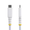StarTech.com 1m (3ft) balta USB-C įkrovimo laidas, 60W (3A) PD, dviejų sluoksnių pintas nailono/TPE apvalkalas, tvirtas USB-C įkrovimo laidas, USB 2.0 nešiojamojo kompiuterio įkroviklio laidas