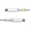 StarTech.com 1m (3ft) balta USB-C įkrovimo laidas, 60W (3A) PD, dviejų sluoksnių pintas nailono/TPE apvalkalas, tvirtas USB-C įkrovimo laidas, USB 2.0 nešiojamojo kompiuterio įkroviklio laidas
