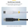 StarTech.com 1m (3ft) balta USB-C įkrovimo laidas, 60W (3A) PD, dviejų sluoksnių pintas nailono/TPE apvalkalas, tvirtas USB-C įkrovimo laidas, USB 2.0 nešiojamojo kompiuterio įkroviklio laidas