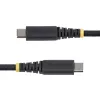 StarTech.com 2m (6ft) USB-C įkrovimo laidas, 60W (3A) PD, dviejų sluoksnių pintas nailono/TPE apvalkalas, tvirtas USB C įkrovimo laidas, USB 2.0 nešiojamojo kompiuterio įkroviklio laidas