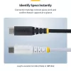 StarTech.com USB-C įkrovimo laidas 30cm, 60W PD, pintas nailonas/TPE