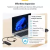 StarTech.com 4 prievadų USB-A šakotuvas, 5 Gb/s, maitinamas iš USB, USB-A į 4x USB-A mini šakotuvas, 61 cm laidas, PCR plastikas, nešiojamas