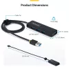StarTech.com 4 prievadų USB-A šakotuvas, 5 Gb/s, maitinamas iš USB, USB-A į 4x USB-A mini šakotuvas, 61 cm laidas, PCR plastikas, nešiojamas