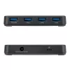 StarTech.com 4 prievadų USB-A šakotuvas, 5Gbps, su maitinimu, 2-in-1 USB-C ir USB-A laidas, 1x BC 1.2 įkrovimo prievadas, 24W maitinimo adapteris, skirtas MacBook ir Windows