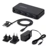 StarTech.com 4 prievadų USB-A šakotuvas, 5Gbps, su maitinimu, 2-in-1 USB-C ir USB-A laidas, 1x BC 1.2 įkrovimo prievadas, 24W maitinimo adapteris, skirtas MacBook ir Windows