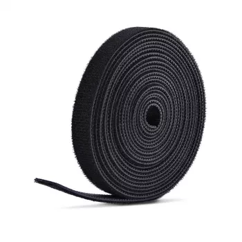 StarTech.com 75ft (22,8 m) kabučių ir kilpų ritinys, 0,5 colio pločio, juodas, pjaustomo dydžio daugkartiniai kabelių raiščiai, tvirtinimo juosta, reguliuojamos audinio juostos, didelis ritinys