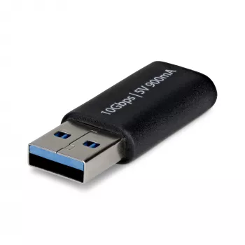 StarTech.com USB-A į USB-C adapteris, USB-A kištukas į USB-C lizdą, USB 10Gbps, 5V 900mA, USB į USB-C adapteris USB-A įkrovikliams/šakotuvams
