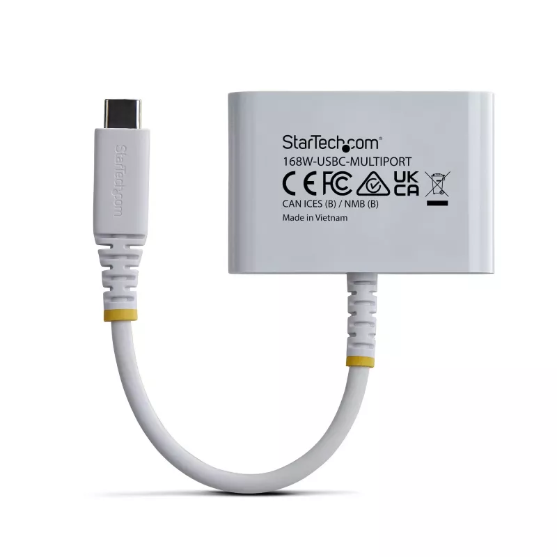 StarTech.com USB-C į HDMI kelių prievadų adapteris su 140W PD įkrovimu, 4K 60Hz HDMI, USB 5Gbps šakotuvas, mini dokas, skirtas MacBook / Dell / ThinkPad / HP / iPad / planšetėms