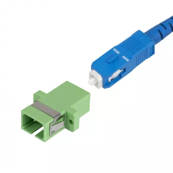 SC į SC jungtis 10 vnt., OS2 vienmodė SC šviesolaidinė jungtis su flanšu, SC/APC simpleksinis adapteris
