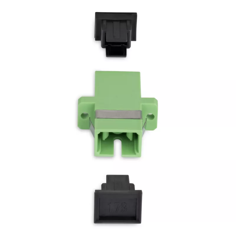 SC į SC jungtis 10 vnt., OS2 vienmodė SC šviesolaidinė jungtis su flanšu, SC/APC simpleksinis adapteris