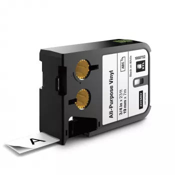 DYMO XTL Visiems Tikslams Vinilo Etiketės | 19 mm | Juoda ant Baltos